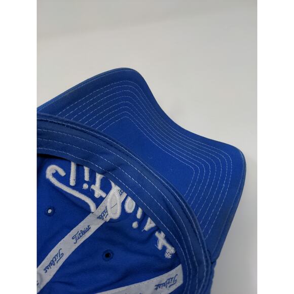 Titleist FJ Pro V1 Slideback Golf Hat Blue White Embroidered Spell Out Logo - Picture 11 of 12